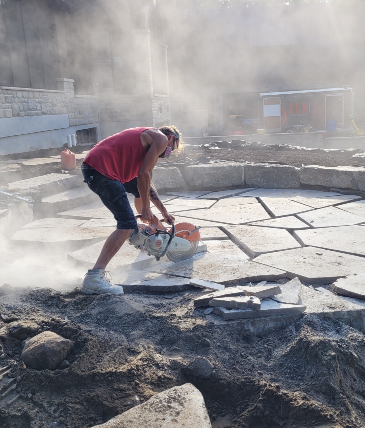 Installation de pierre naturelle par CHN-Paysagiste