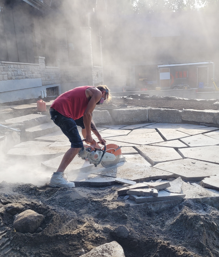 Pierre naturelle pour aménagement paysager dans les Laurentides