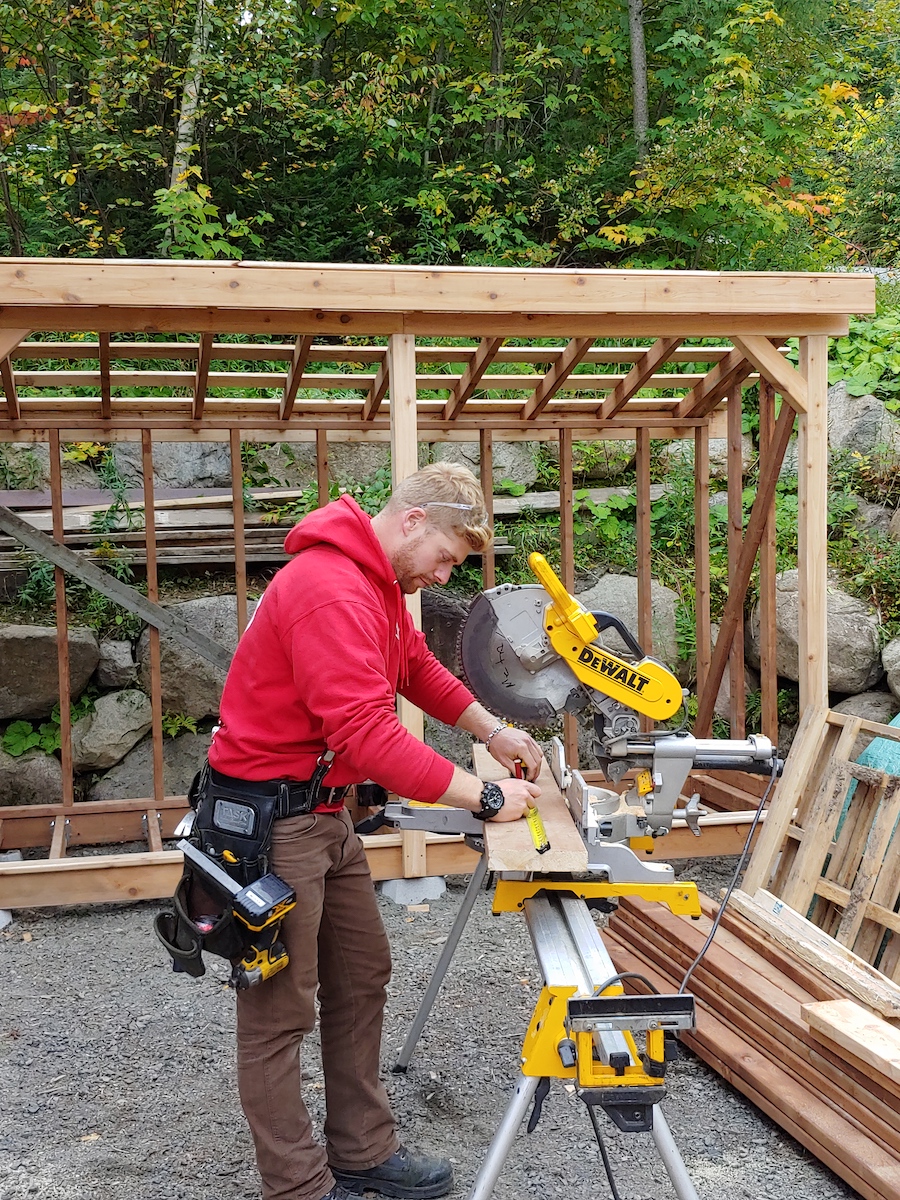 Construction d'une pergola par Conception Horticole du Nord